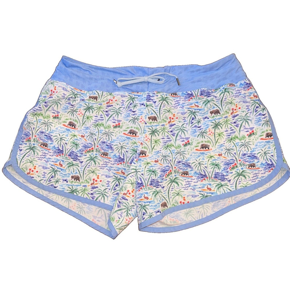 NWT rabbit Shorts Womens Size Large Surf N Turf 4" Running Board Sugar Swizzle